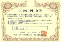 現金1万円キャッシュバック金券